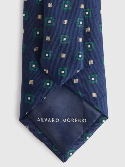 Alvaro Moreno Corbatas|Corbatas|CORBATA JACQUARD MF Azul Marino