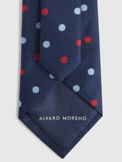 Alvaro Moreno Corbatas|Corbatas|CORBATA JACQUARD MF Azul Marino