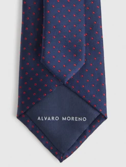 Alvaro Moreno Corbatas|Corbatas|CORBATA JACQUARD MF Azul Marino