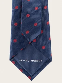 Alvaro Moreno Corbatas|Corbatas|CORBATA JACQUARD MF Azul Marino