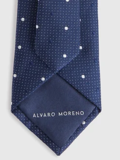 Alvaro Moreno Corbatas|Corbatas|CORBATA JACQUARD MF Azul Marino