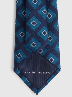 Alvaro Moreno Corbatas|Corbatas|CORBATA JACQUARD MF Azul Marino