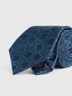 Alvaro Moreno Corbatas|Corbatas|CORBATA JACQUARD MF Azul Marino