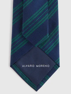 Alvaro Moreno Corbatas|Corbatas|CORBATA JACQUARD MF Azul Marino