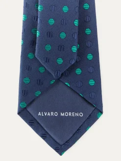 Alvaro Moreno Corbatas|Corbatas|CORBATA JACQUARD MF Azul Marino