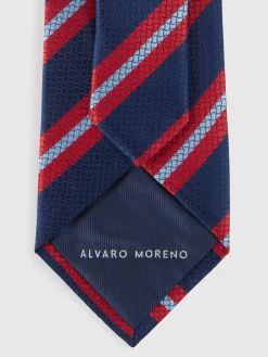 Alvaro Moreno Corbatas|Corbatas|CORBATA JACQUARD MF Azul Marino