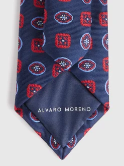 Alvaro Moreno Corbatas|Corbatas|CORBATA JACQUARD MF Azul Marino