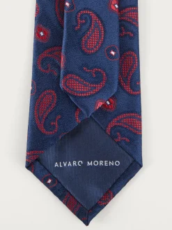 Alvaro Moreno Corbatas|Corbatas|CORBATA JACQUARD MF Azul Marino