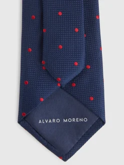 Alvaro Moreno Corbatas|Corbatas|CORBATA JACQUARD MF Azul Marino