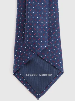 Alvaro Moreno Corbatas|Corbatas|CORBATA JACQUARD MF Azul Marino