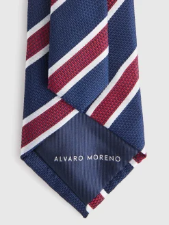 Alvaro Moreno Corbatas|Corbatas|CORBATA JACQUARD MF Azul Marino