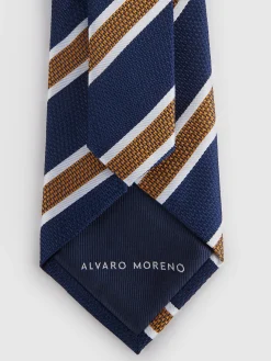 Alvaro Moreno Corbatas|Corbatas|CORBATA JACQUARD MF Azul Marino