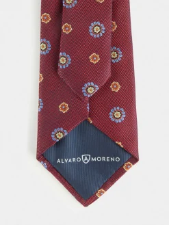 Alvaro Moreno Corbatas|Corbatas|CORBATA JACQUARD MF Burdeos