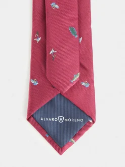 Alvaro Moreno Corbatas|Corbatas|CORBATA JACQUARD MF Burdeos