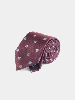 Alvaro Moreno Corbatas|Corbatas|CORBATA JACQUARD MF Burdeos