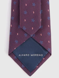 Alvaro Moreno Corbatas|Corbatas|CORBATA JACQUARD MF Burdeos