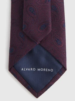 Alvaro Moreno Corbatas|Corbatas|CORBATA JACQUARD MF Burdeos