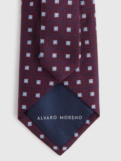 Alvaro Moreno Corbatas|Corbatas|CORBATA JACQUARD MF Burdeos