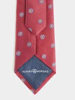 Alvaro Moreno Corbatas|Corbatas|CORBATA JACQUARD MF Rojo