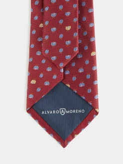 Alvaro Moreno Corbatas|Corbatas|CORBATA JACQUARD MF Rojo