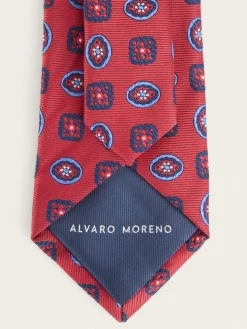 Alvaro Moreno Corbatas|Corbatas|CORBATA JACQUARD MF Rojo