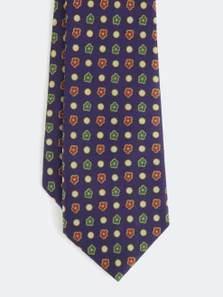 Alvaro Moreno Corbatas|Corbatas|CORBATA PRINTED Azul Marino