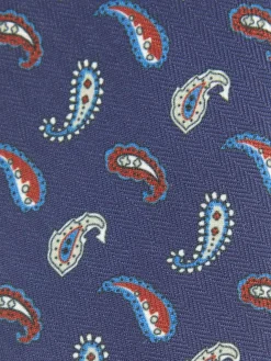 Alvaro Moreno Corbatas|Corbatas|CORBATA PRINTED Azul Marino