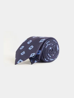 Alvaro Moreno Corbatas|Corbatas|CORBATA PRINTED Azul Marino