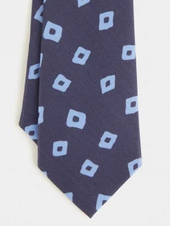 Alvaro Moreno Corbatas|Corbatas|CORBATA PRINTED Azul Marino