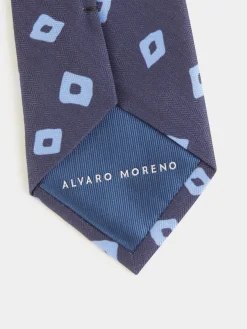 Alvaro Moreno Corbatas|Corbatas|CORBATA PRINTED Azul Marino