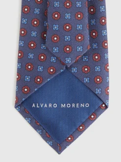 Alvaro Moreno Corbatas|Corbatas|CORBATA PRINTED Azul Marino