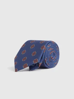 Alvaro Moreno Corbatas|Corbatas|CORBATA PRINTED Azul Marino
