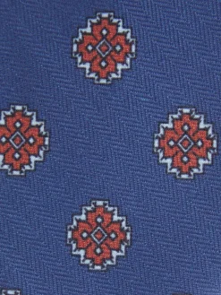 Alvaro Moreno Corbatas|Corbatas|CORBATA PRINTED Azul Marino