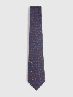 Alvaro Moreno Corbatas|Corbatas|CORBATA PRINTED Azul Marino