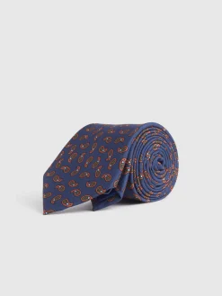 Alvaro Moreno Corbatas|Corbatas|CORBATA PRINTED Azul Marino
