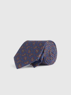 Alvaro Moreno Corbatas|Corbatas|CORBATA PRINTED Azul Marino