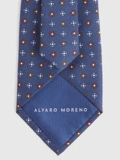Alvaro Moreno Corbatas|Corbatas|CORBATA PRINTED Azul Marino