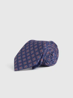 Alvaro Moreno Corbatas|Corbatas|CORBATA PRINTED Azul Marino