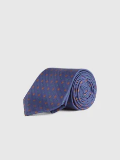Alvaro Moreno Corbatas|Corbatas|CORBATA PRINTED Azul Marino