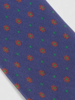 Alvaro Moreno Corbatas|Corbatas|CORBATA PRINTED Azul Marino