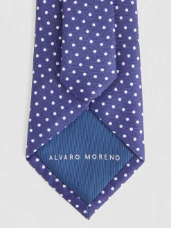 Alvaro Moreno Corbatas|Corbatas|CORBATA PRINTED Azul Marino
