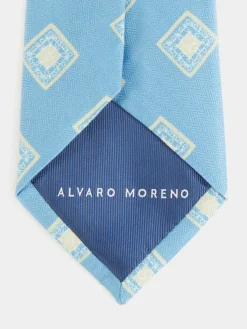 Alvaro Moreno Corbatas|Corbatas|CORBATA PRINTED Celeste
