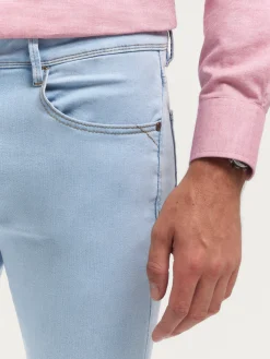 Alvaro Moreno Vaqueros|DENIM SLIM BASICO Celeste