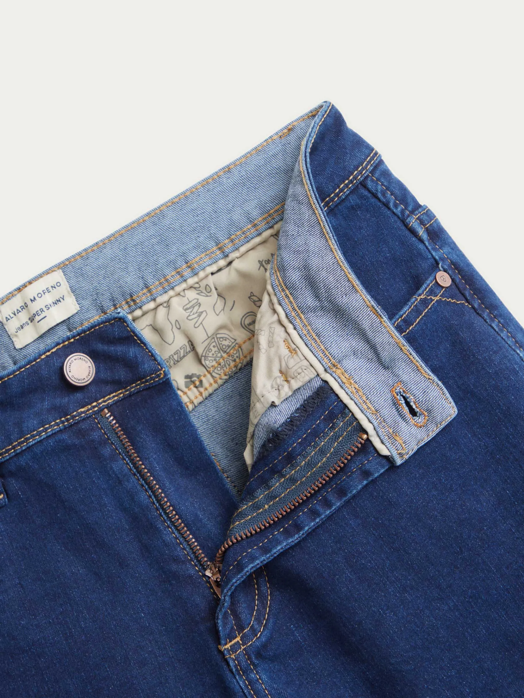 Alvaro Moreno Vaqueros|DENIM SUPER SKINNY Azul Marino
