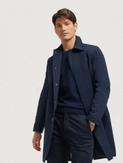 Alvaro Moreno Cazadoras Y Parkas|GABARDINA FELDMAN Azul Marino