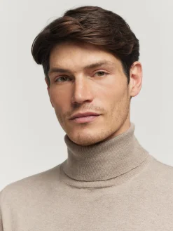 Alvaro Moreno Jerséis|JERSEY ROLL COLLAR Beige