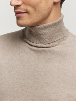 Alvaro Moreno Jerséis|JERSEY ROLL COLLAR Beige