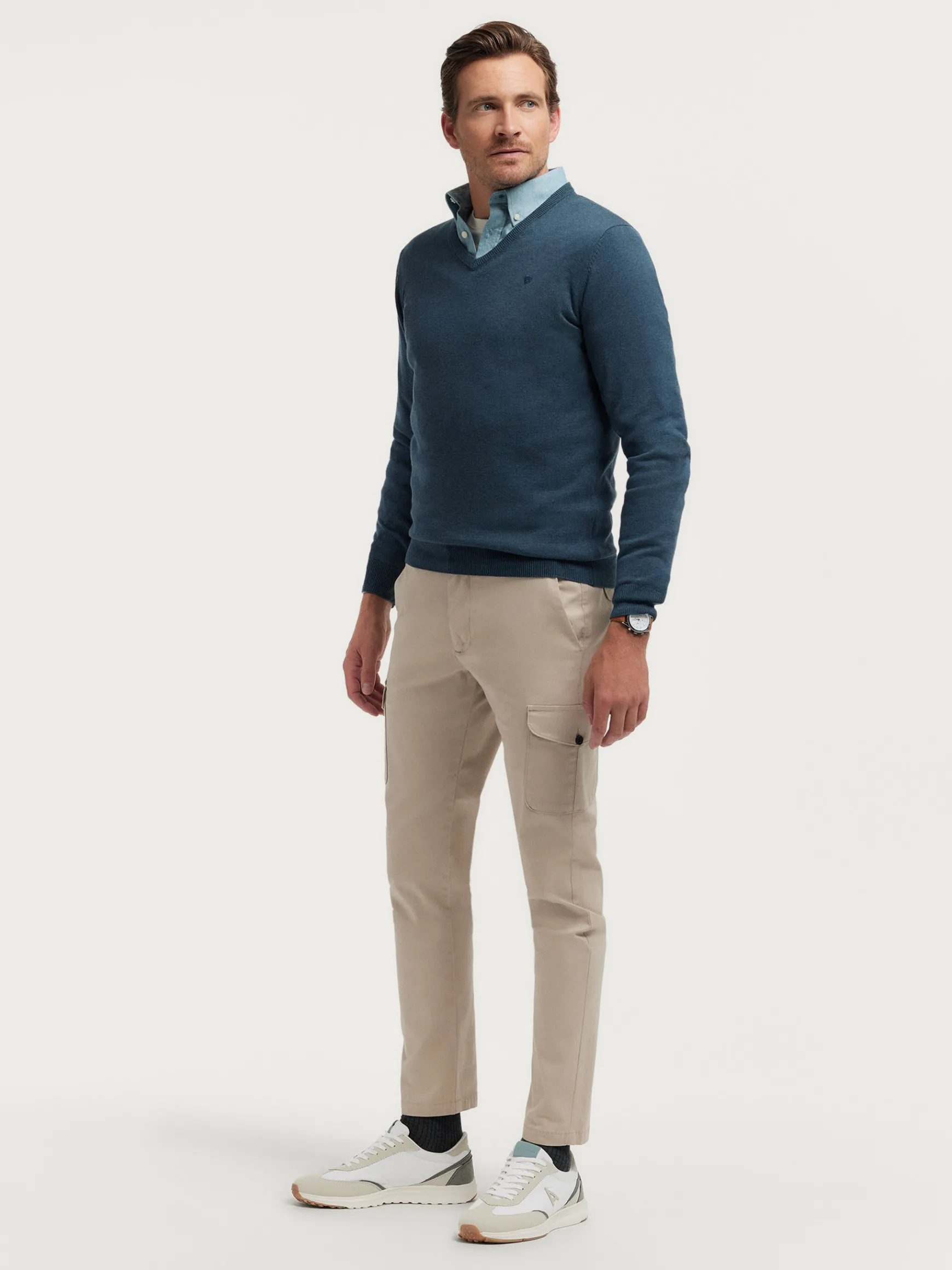 Alvaro Moreno Jerséis|JERSEY V-NECK TRENDY Azul