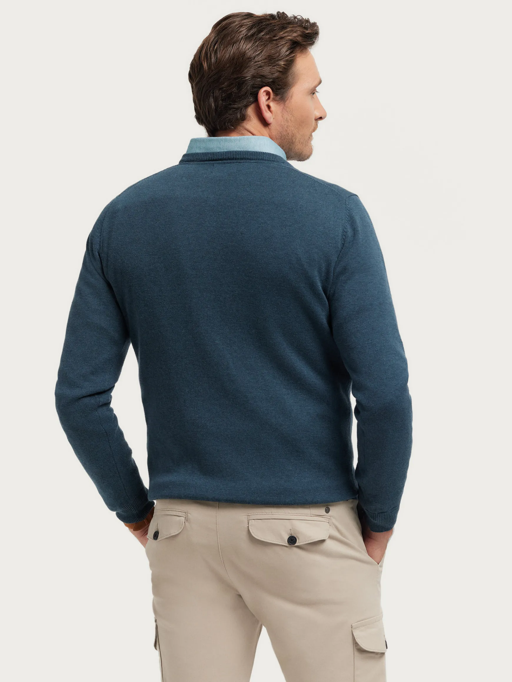 Alvaro Moreno Jerséis|JERSEY V-NECK TRENDY Azul