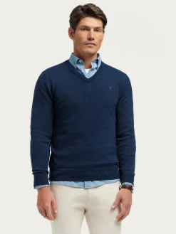 Alvaro Moreno Jerséis|JERSEY V-NECK TRENDY Azul Marino